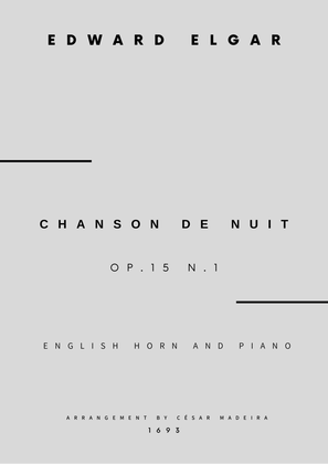 Book cover for Chanson De Nuit, Op.15 No.1 - English Horn and Piano (Full Score and Parts)