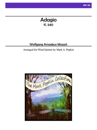 Book cover for Adagio, K. 540 for Wind Quintet