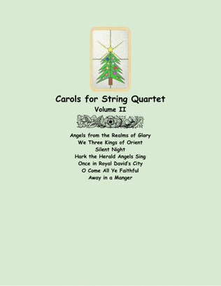 Book cover for Carols for String Quartet, Volume II