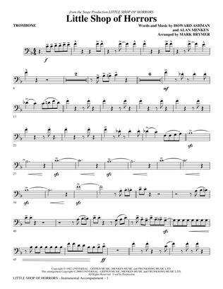 Book cover for Little Shop Of Horrors (from Little Shop of Horrors) (arr. Mark Brymer) - Trombone