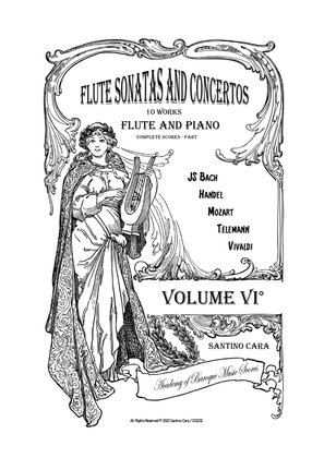 10 Flute Sonatas and Concertos (Volume 6) for Flute and Piano - Scores and Flute Part