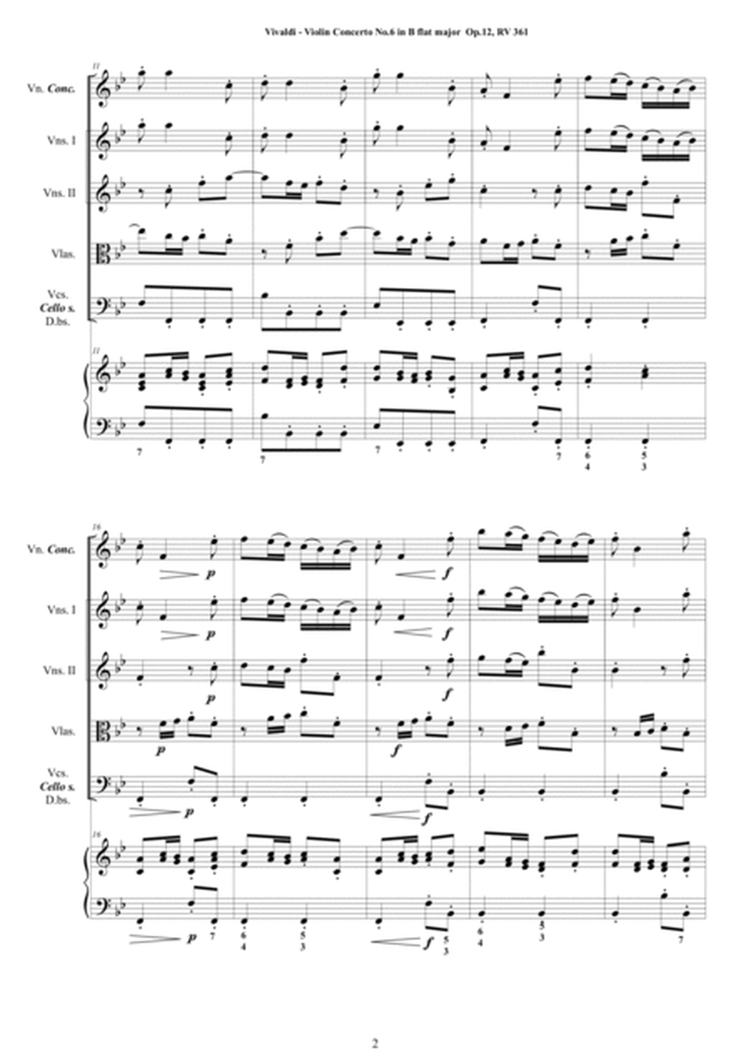 Vivaldi - Violin Concerto No.6 in B flat major Op.12 RV 361 for Violin, Strings and Cembalo image number null