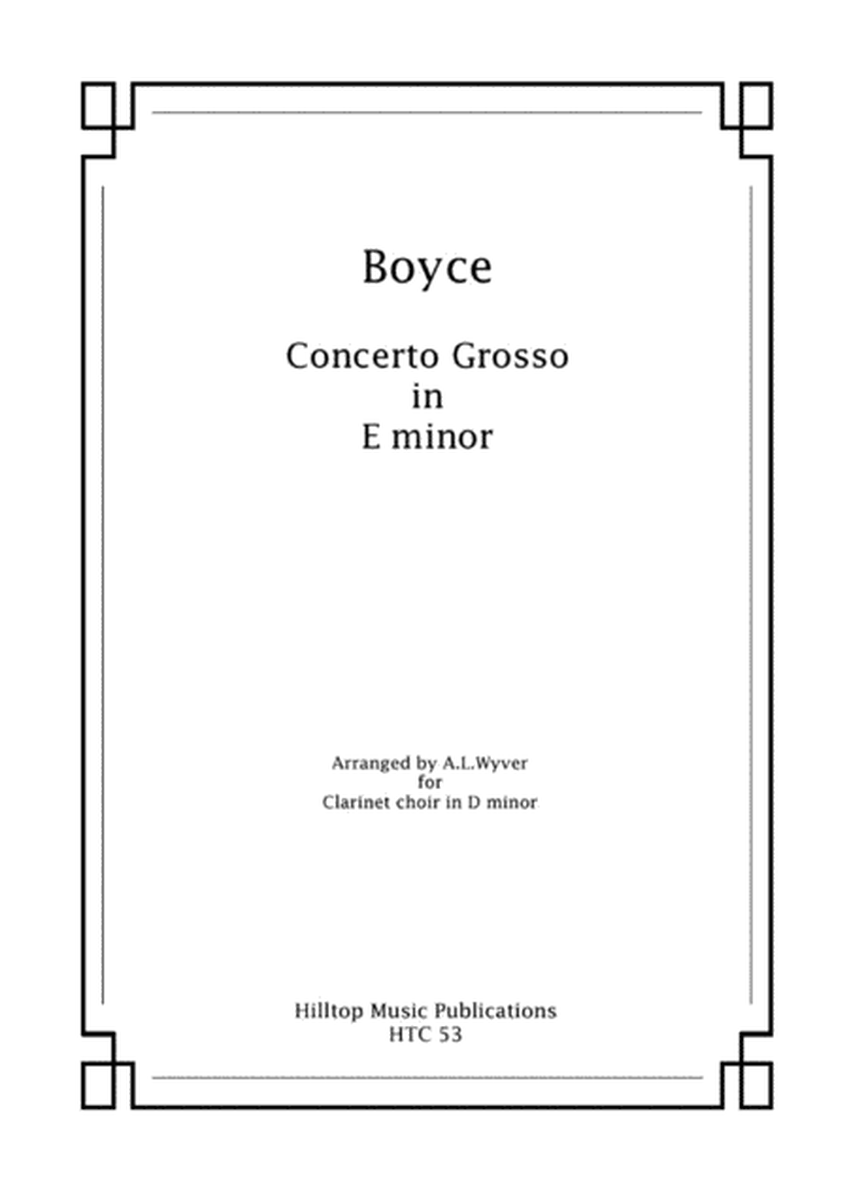 Boyce Concerto Grosso arr. clarinet choir image number null