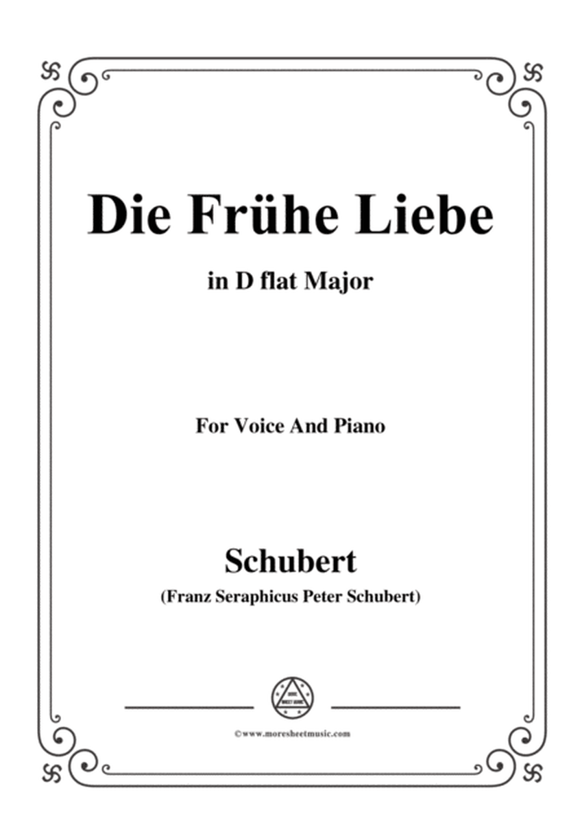 Schubert-Die Frühe Liebe,in D flat Major,for Voice&Piano image number null