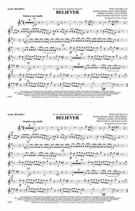 Book cover for Believer: 1st B-flat Trumpet