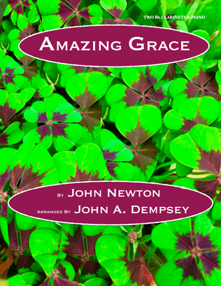Book cover for Amazing Grace (Trio for Two Clarinets and Piano)
