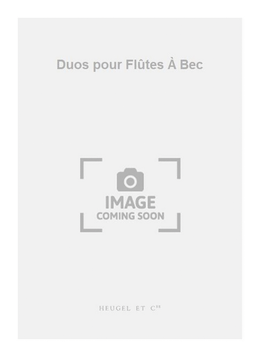 Duos pour Flûtes À Bec