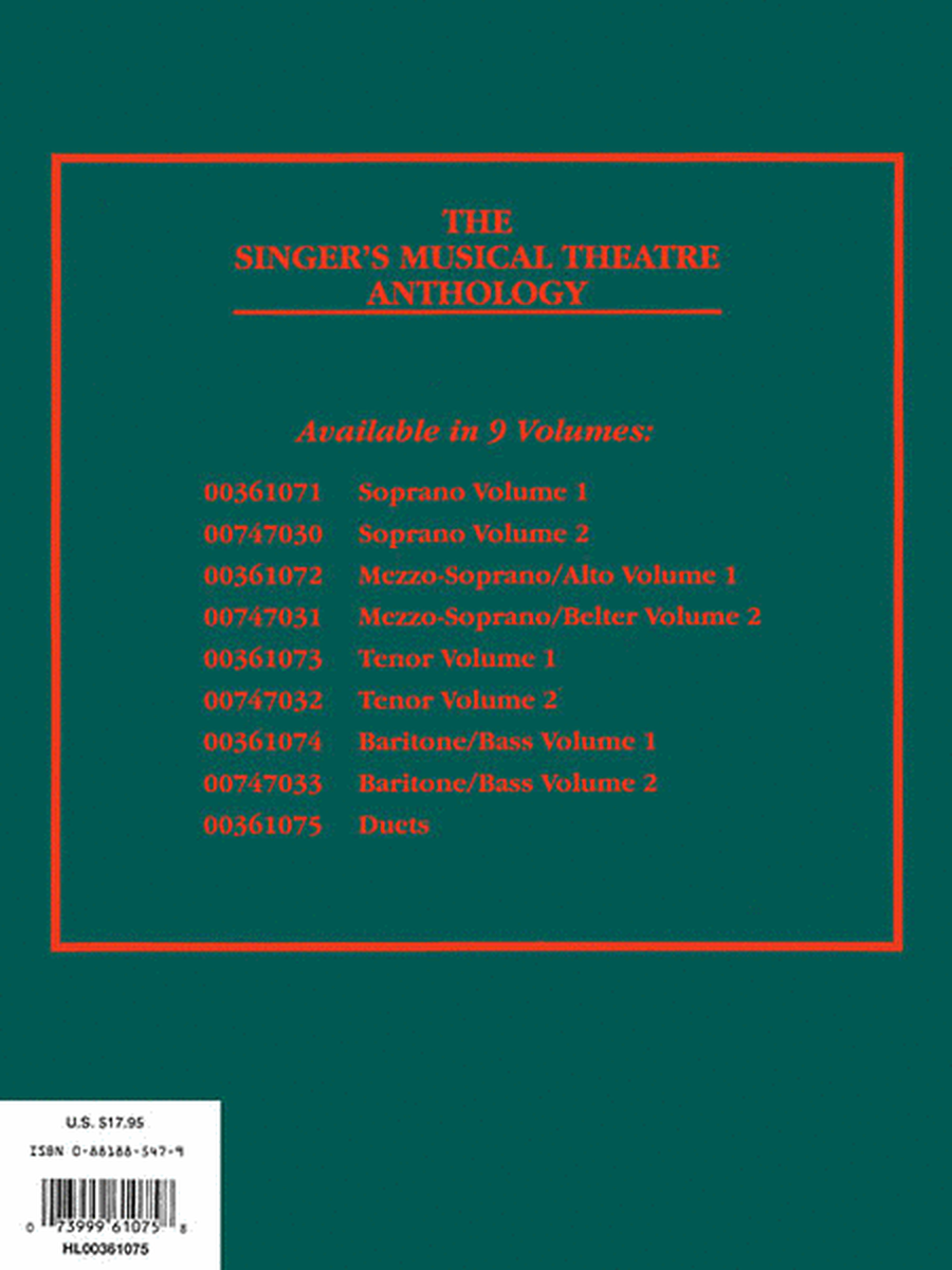 The Singer's Musical Theatre Anthology