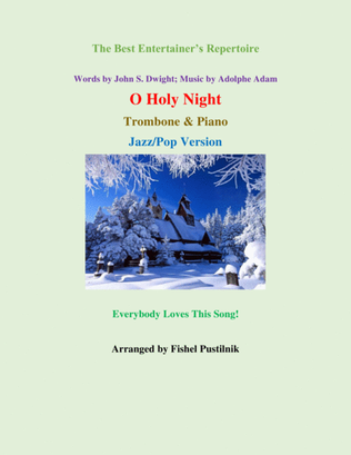 Book cover for "O Holy Night" for Trombone and Piano-Jazz/Pop Version