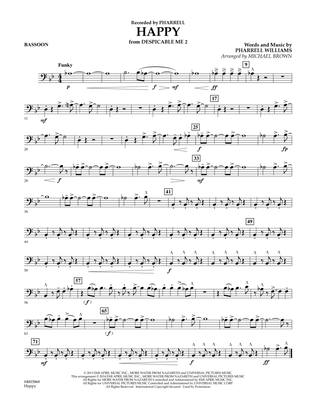 Book cover for Happy (from Despicable Me 2) (arr. Michael Brown) - Bassoon