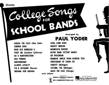 College Songs for School Bands - Drums (Marching Band)