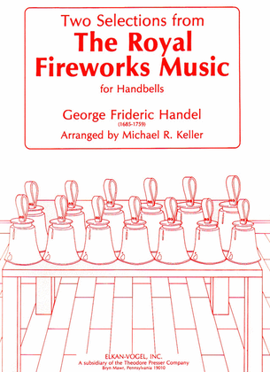 Book cover for Two Selections From The Royal Fireworks Music, for Handbells