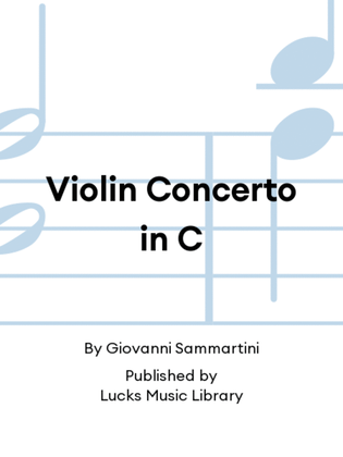 Book cover for Violin Concerto in C