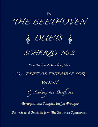 THE BEETHOVEN DUETS FOR VIOLIN SCHERZO NO 2