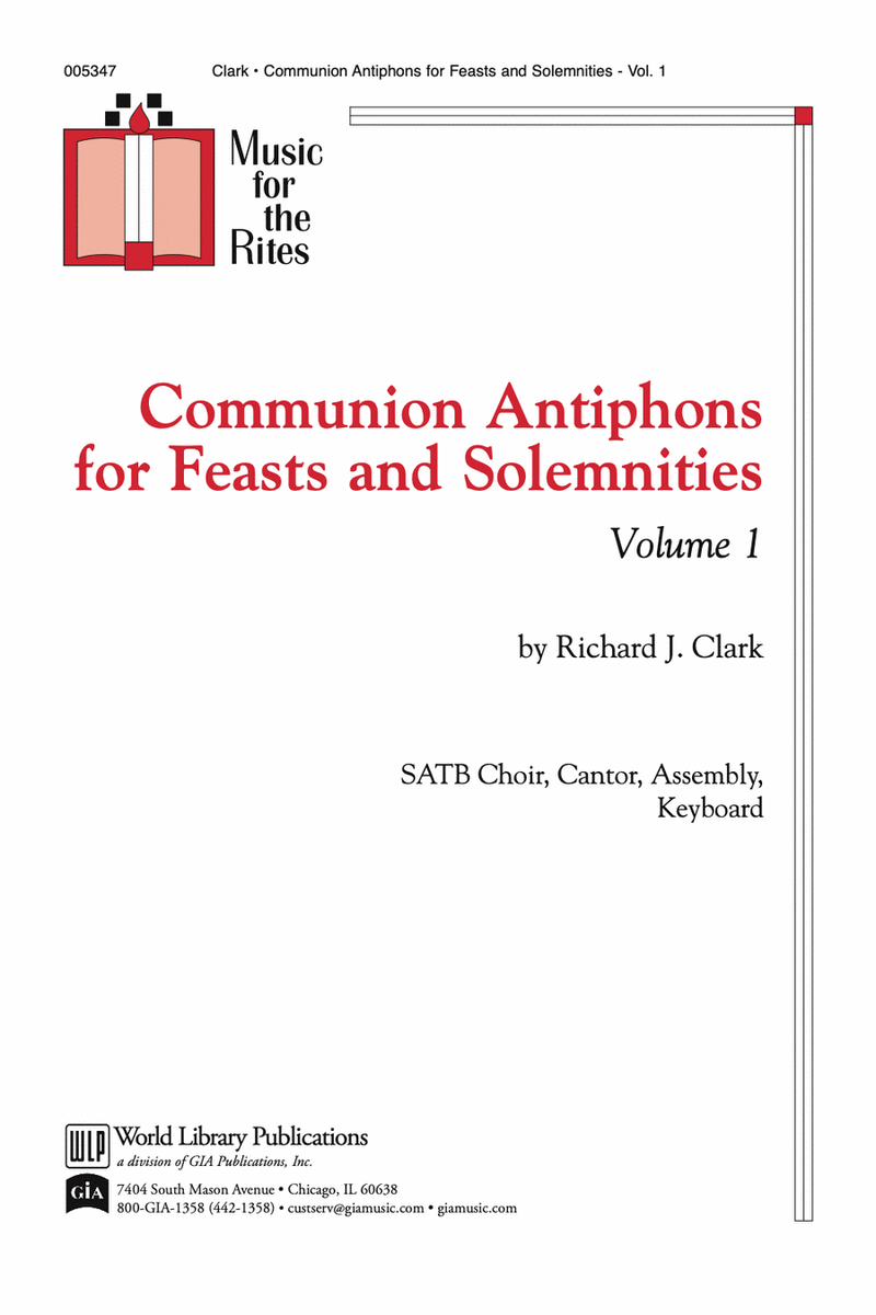 Communion Antiphons for Feasts and Solemnities - Volume 1 image number null