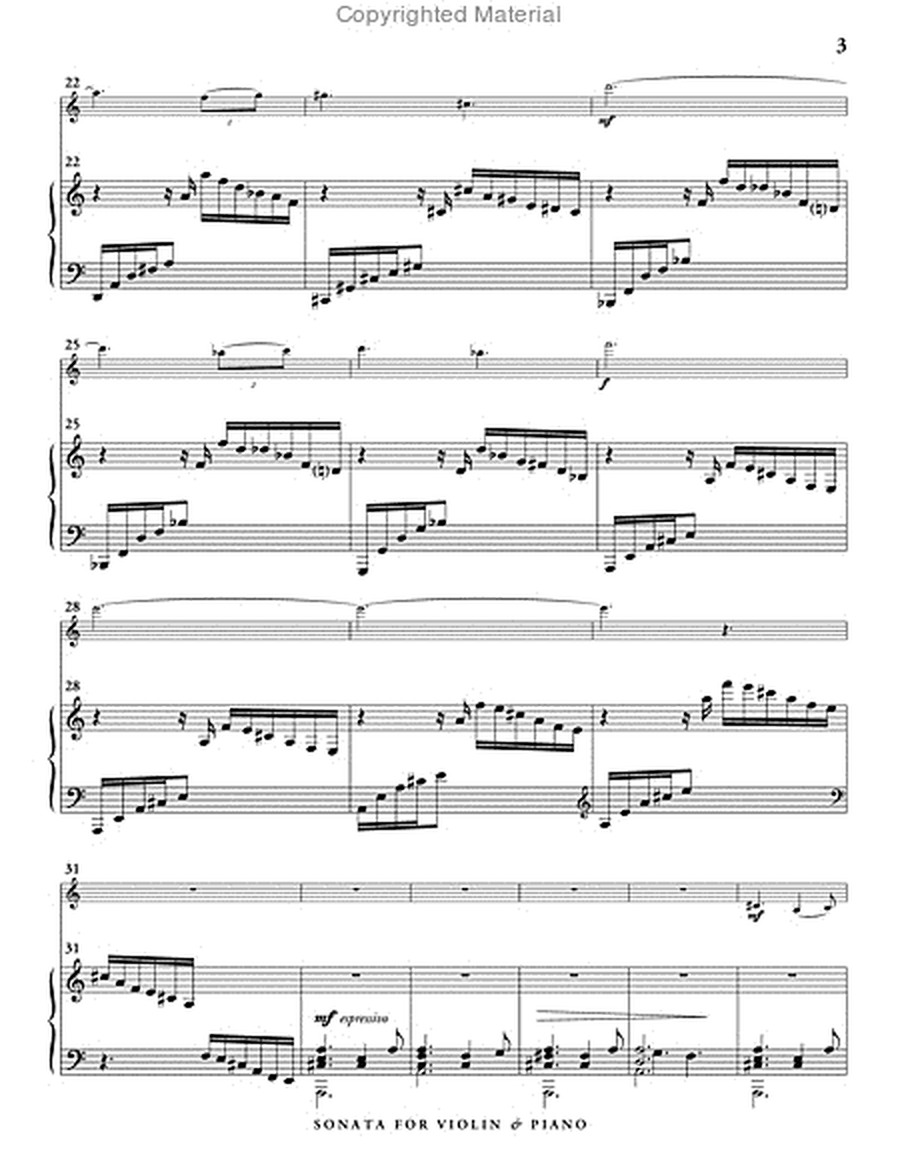 Sonata for Violin and Piano (score & 1 part) image number null