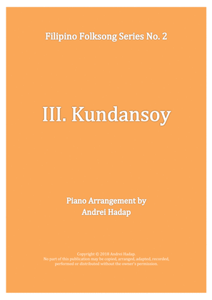 Book cover for Kundansoy - Arranged for Piano Solo