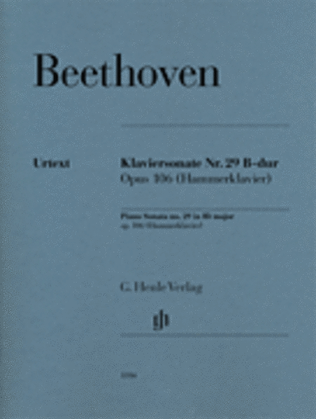 Book cover for Piano Sonata No. 29 in B-flat Major, Op. 106 (Hammerklavier)