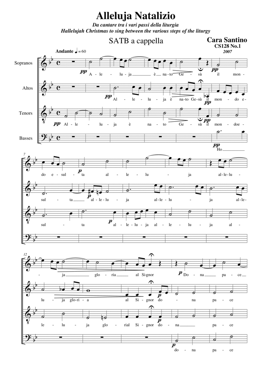 Alleluja - Choir SATB a cappella image number null