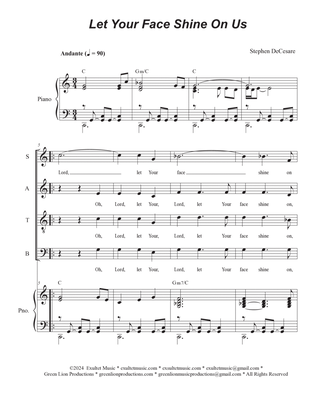 Let Your Face Shine On Us (Vocal Quartet - (SATB)