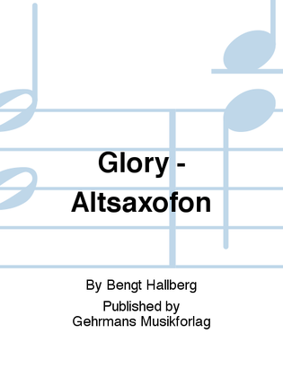 Book cover for Glory - Altsaxofon