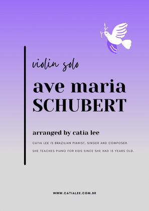 Book cover for Ave Maria - Schubert for violin solo C Major