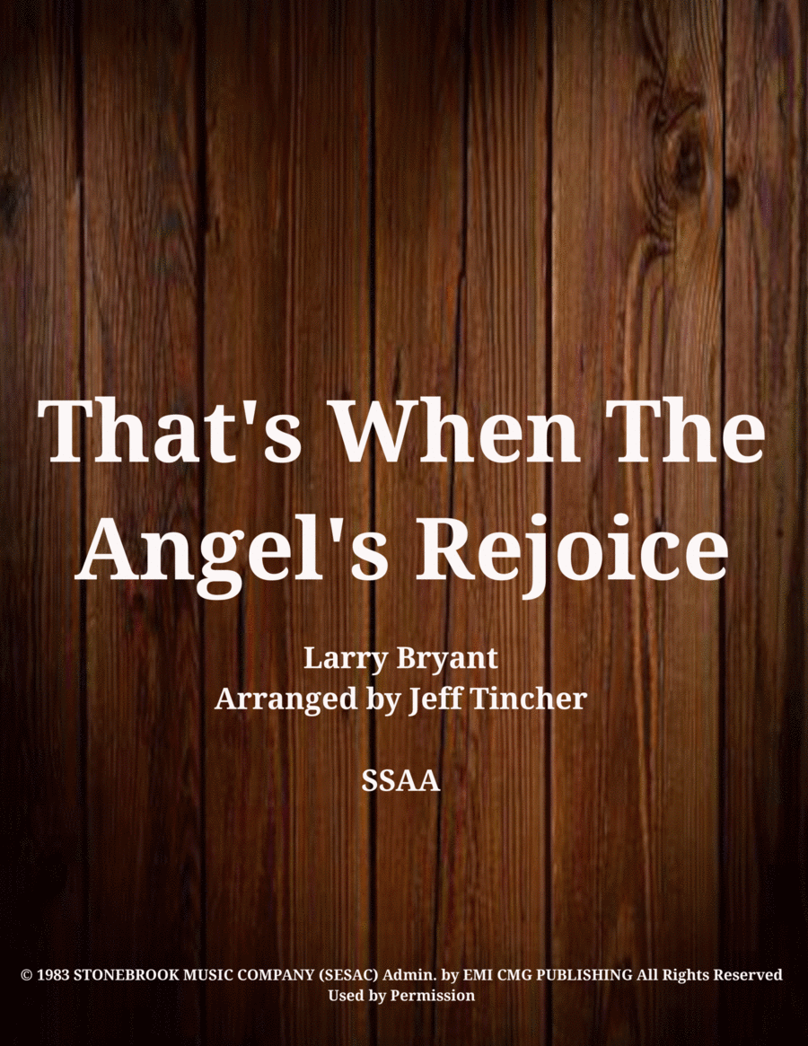 That's When The Angels Rejoice image number null