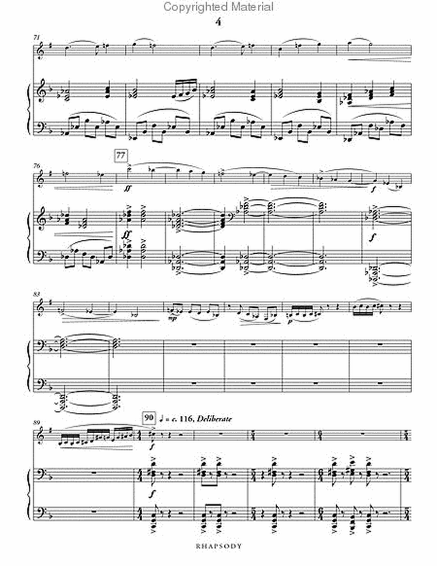 Rhapsody for Clarinet (score & 1 part)