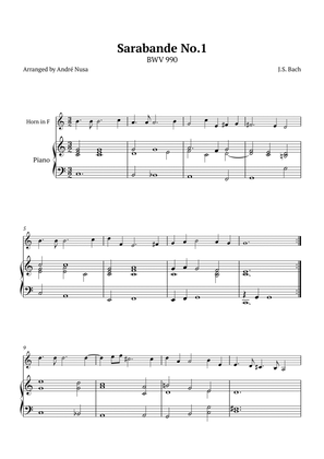 Book cover for Sarabande No.1 BWV 990