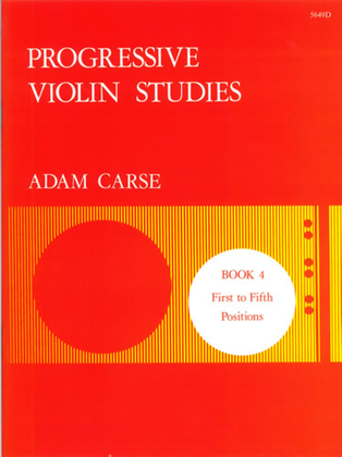 Book cover for Progressive Violin Studies. Book 4