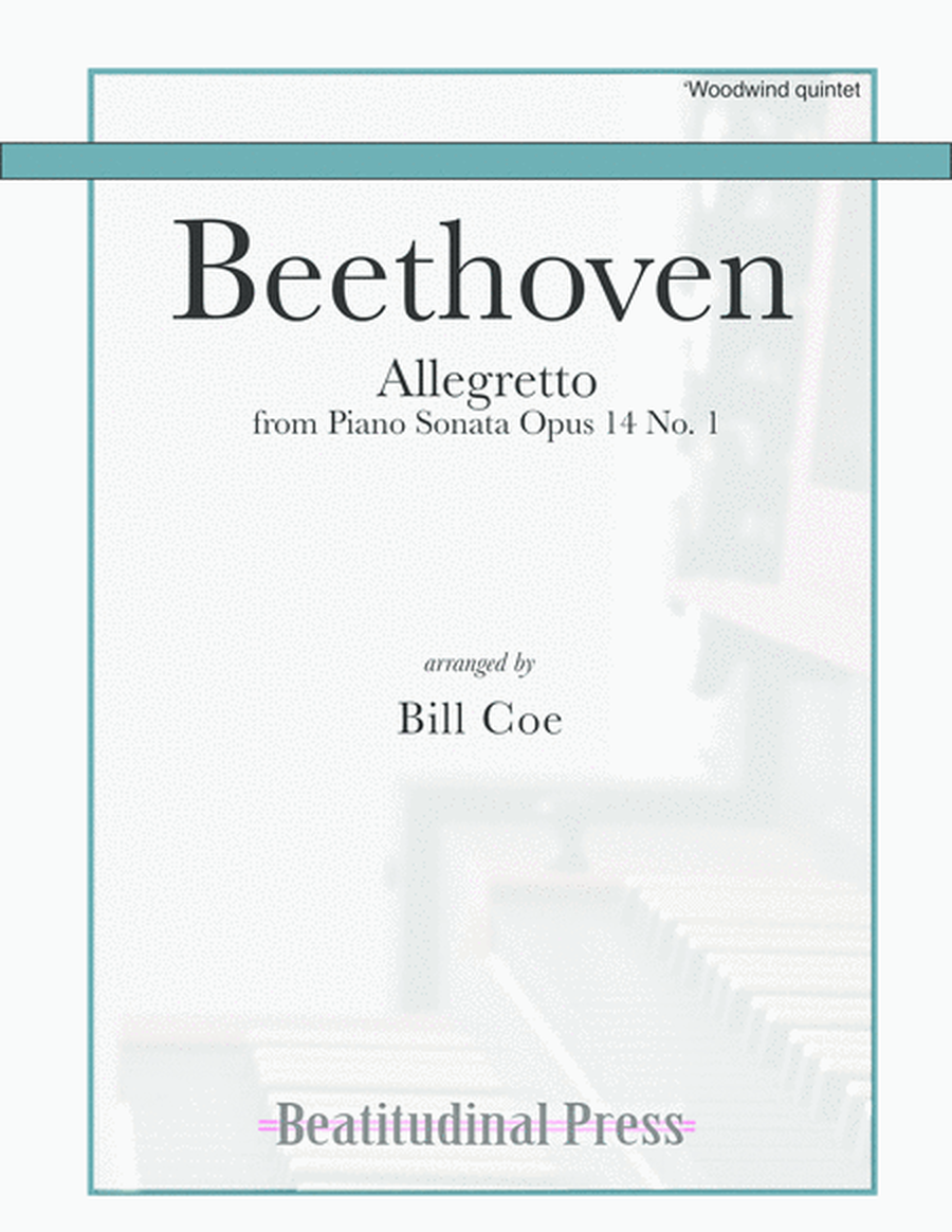 Beethoven Allegretto (Braun) Woodwind Quintet score and parts image number null