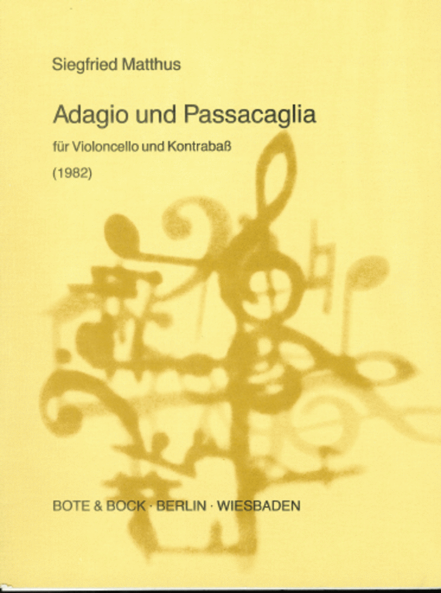 Adagio and Passacaglia. Cello and DB