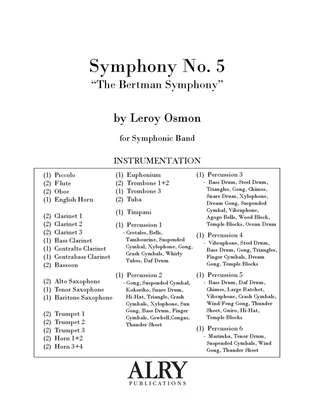 Book cover for Symphony No. 5 for Wind Ensemble (Full Score)