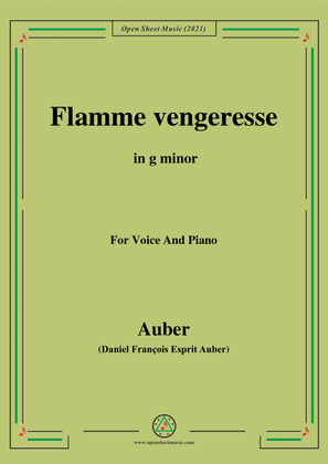 Book cover for Auber-Flamme Vengeresse,from Le Domino Noir,in g minor,for Voice and Piano