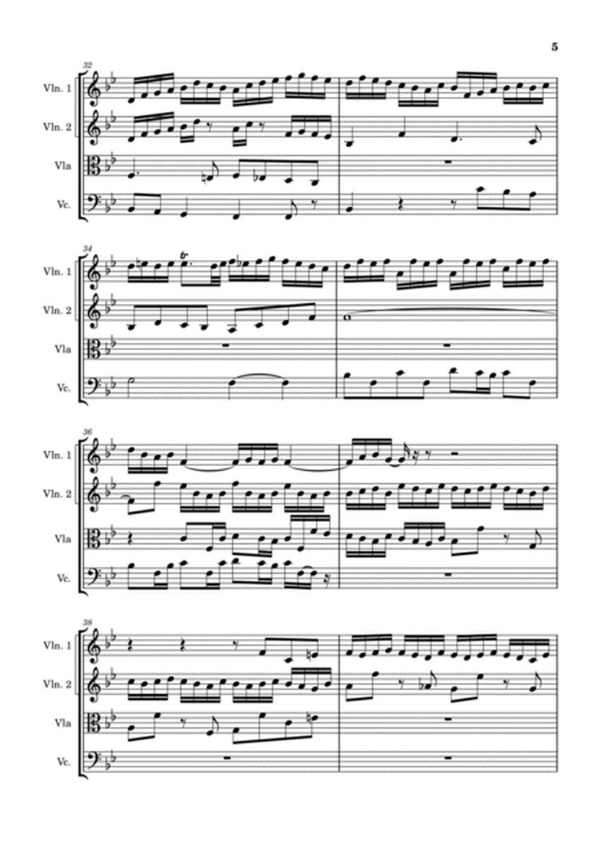 BWV 578 "Little" Fugue In G Minor For String Quartet image number null