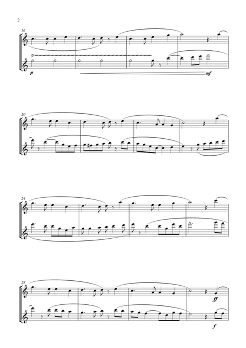 Auld Lang Syne (for flute duet, suitable for grades 2-6) image number null