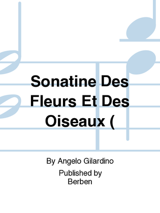 Book cover for Sonatine Des Fleurs Et Des Oiseaux (