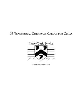 Book cover for 33 Traditional Christmas Carols for Cello