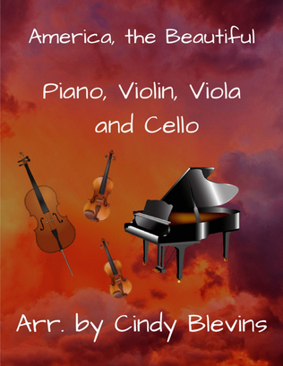 Book cover for America, the Beautiful, for Violin, Viola, Cello and Piano