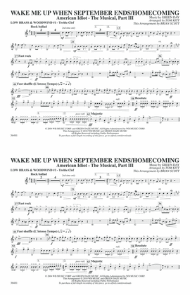 Wake Me Up When September Ends / Homecoming: Low Brass & Woodwinds #1 - Treble Clef