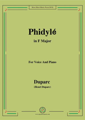 Book cover for Duparc-Extase in B Major,for Violin and Piano