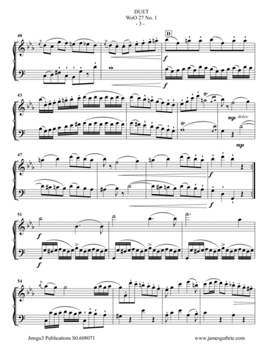 Beethoven: Duet WoO 27 No. 1 for Oboe d'Amore & Bassoon image number null