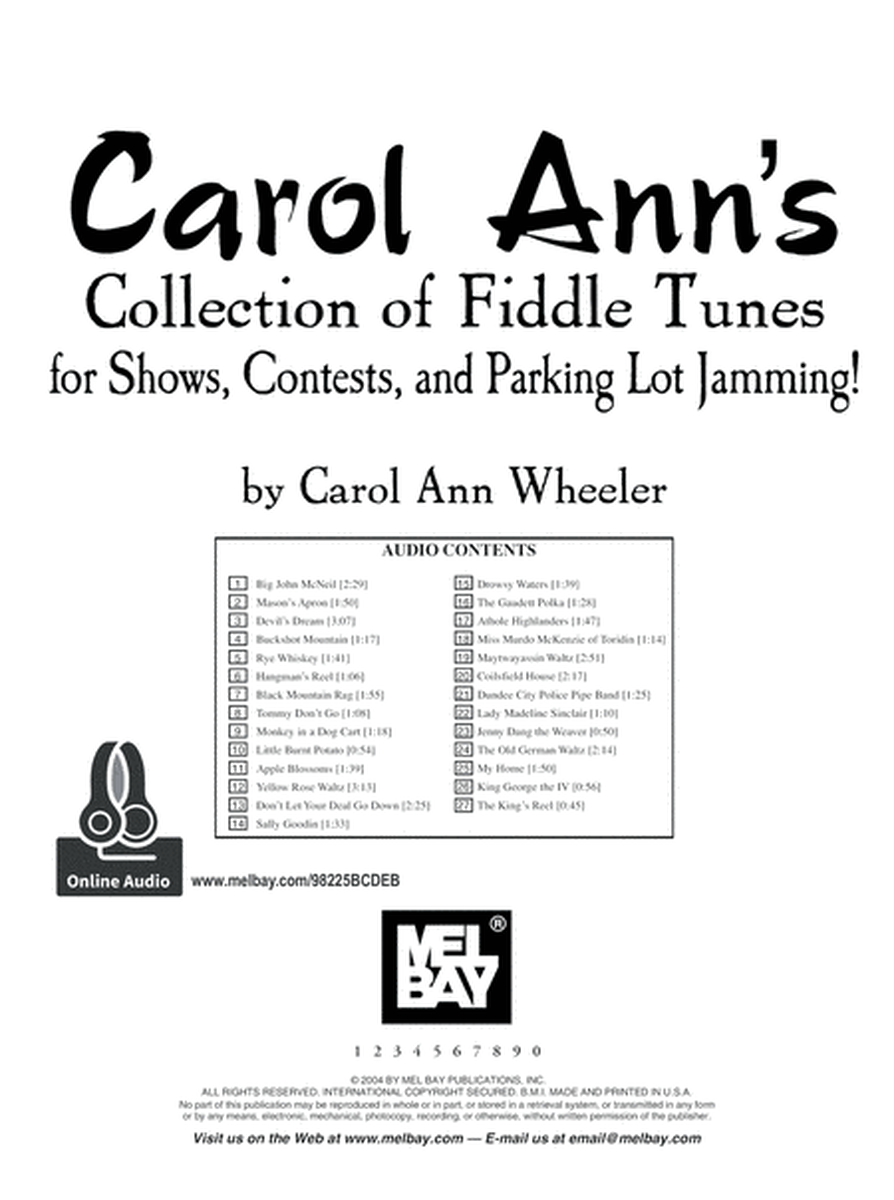 Carol Ann's Collection of Fiddle Tunes image number null