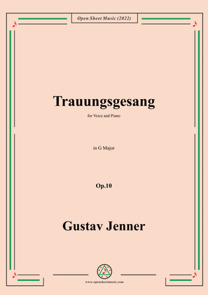 Book cover for Jenner-Trauungsgesang,in G Major,Op.10