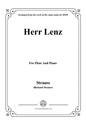 Book cover for Richard Strauss-Herr Lenz, for Flute and Piano