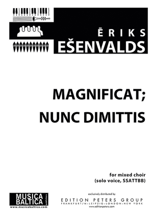 Book cover for Magnificat & Nunc Dimittis for Mixed Choir (SSAATTBB)