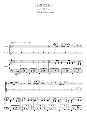 Book cover for "Habanera" pianotrio ,fluteduet