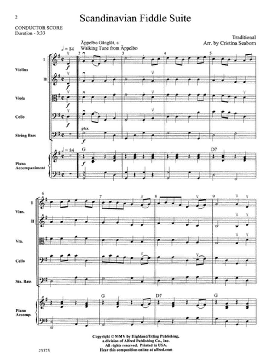 Scandanavian Fiddle Suite: Score