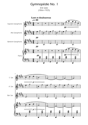 Gymnopedie No. 1 - Sax Trio SAB