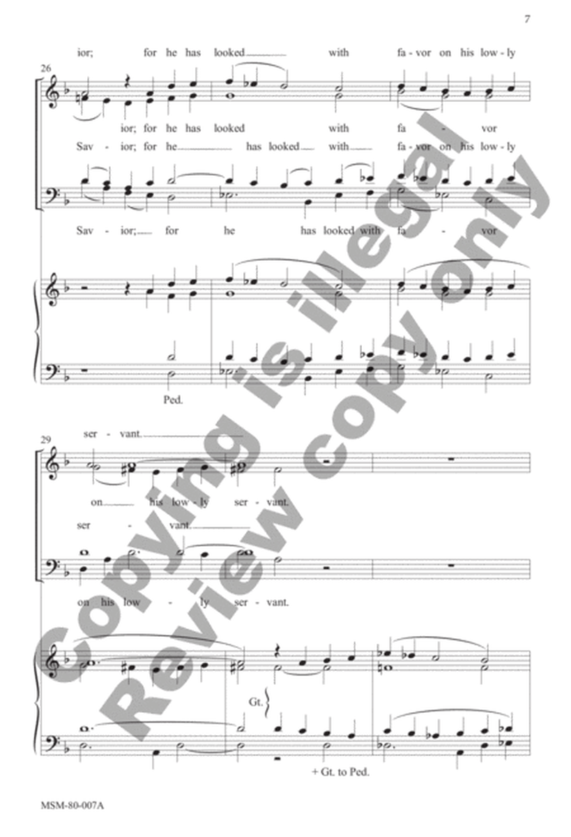 Magnificat on the Fifth Tone (Choral Score)